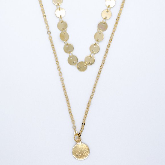 Jewelry - Double Layered Gold Coin Necklace